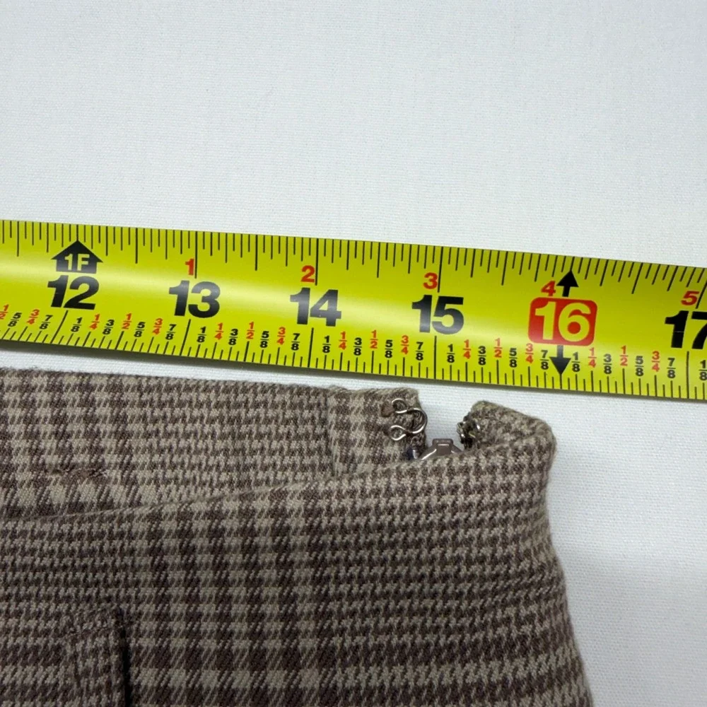 Hollister Plaid Pleated Mini Skort Brown Academia Y2K Preppy Size M - Picture 7 of 8